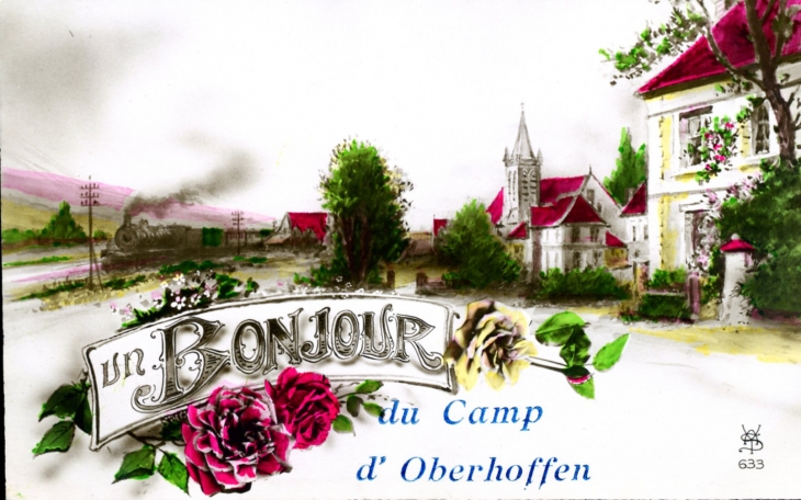 Un boujour du Camp, vers 1910 (carte postale ancienne). - Oberhoffen-sur-Moder