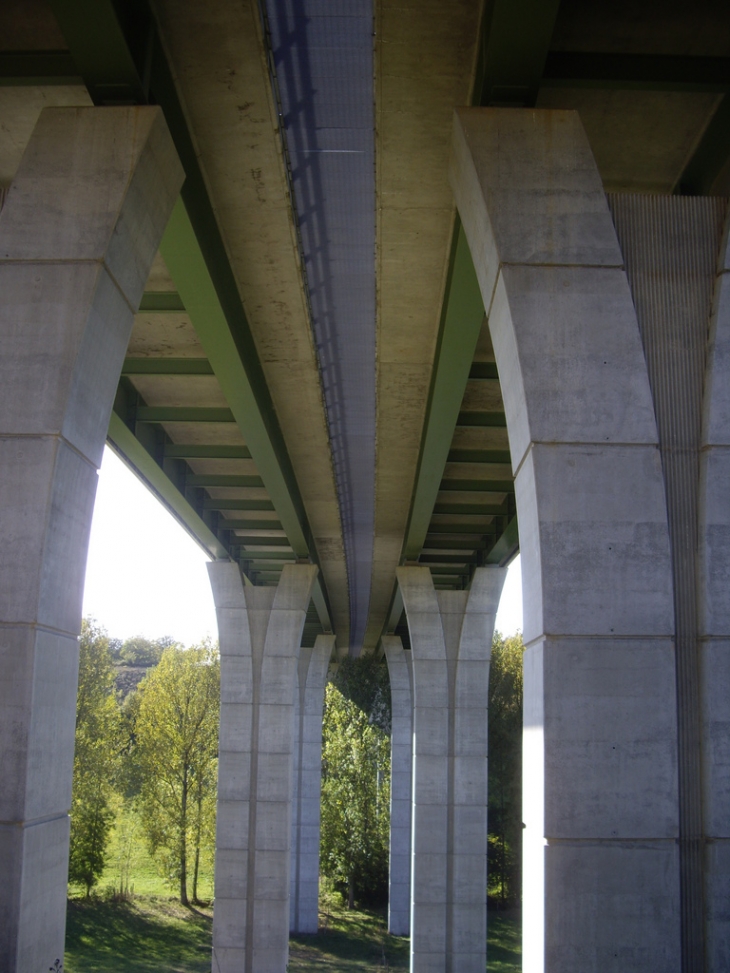 Superstructure du viaduc. - Azerat