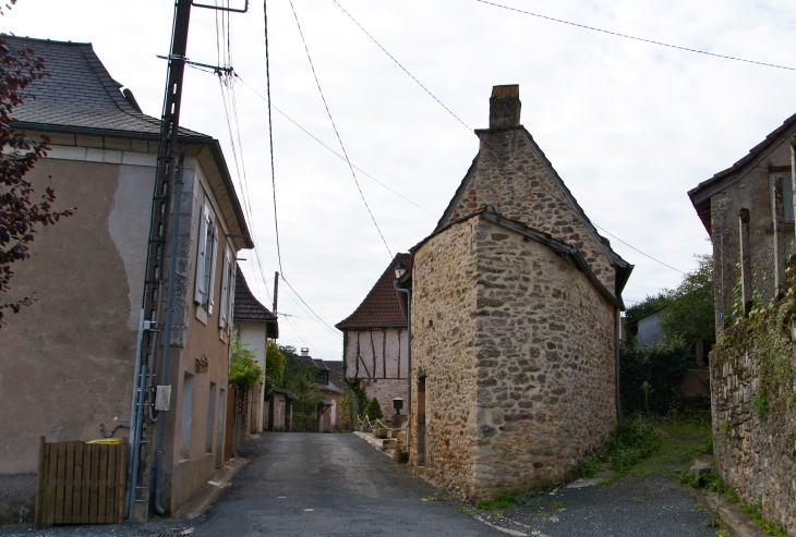 La village de Saint Lazare, 2013. La vieille rue n'a plus de toit en chaume comme au début du XXe siècle. Le titre de vieille rue est bien mérité pour environ 300 ans d'existence en ce début du XXIe siècle. - Le Lardin-Saint-Lazare