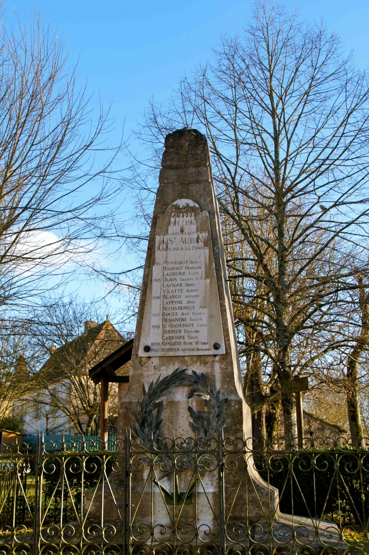 Monument aux Morts de la guerre 14/18 - Saint-Aubin-de-Lanquais