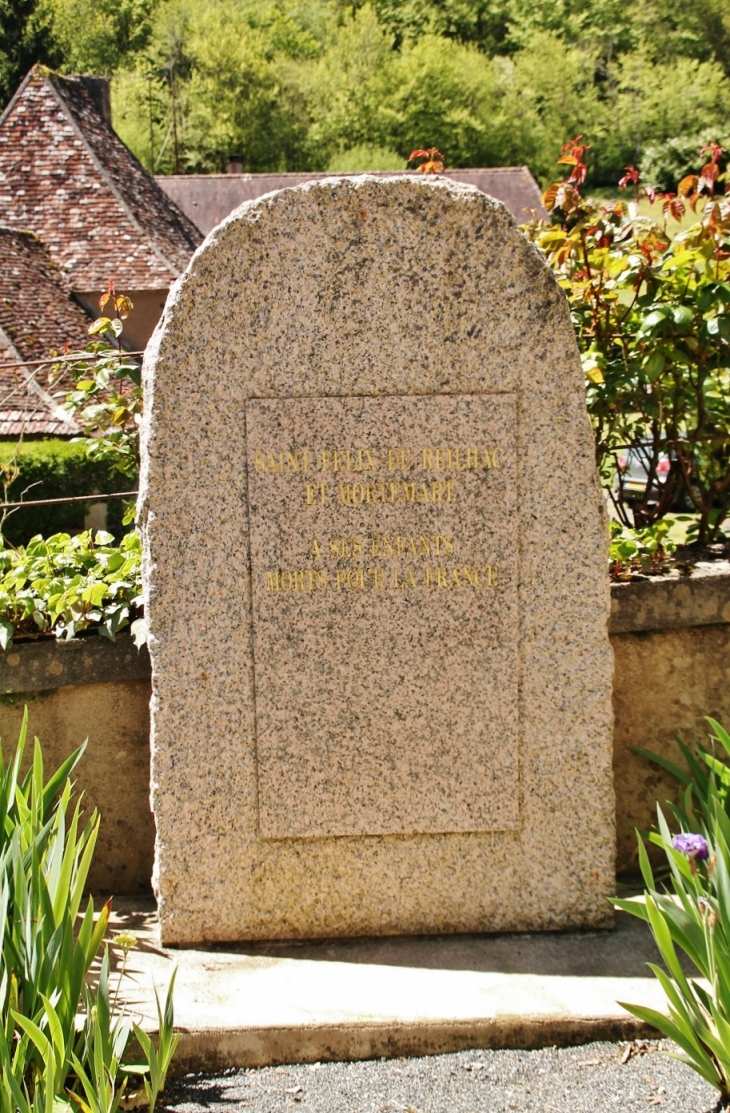 Monument-aux-Morts - Saint-Félix-de-Reillac-et-Mortemart