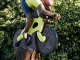 Le cycliste statue en bois de  Bernard Moncé