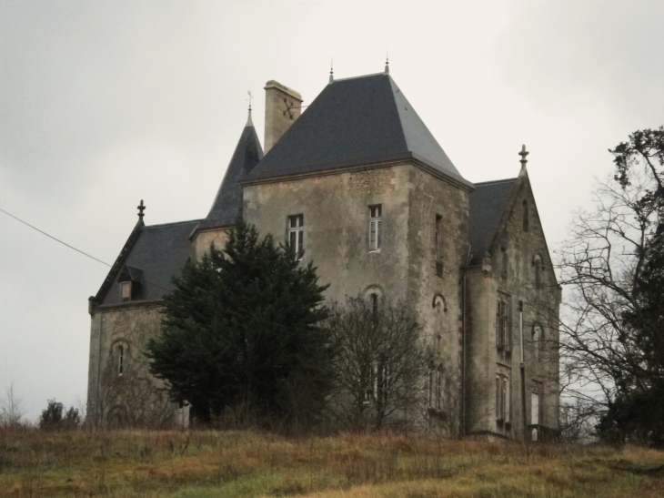 Château de Castel Fauchey (1865) de style néo-gothique. - Villenave-de-Rions