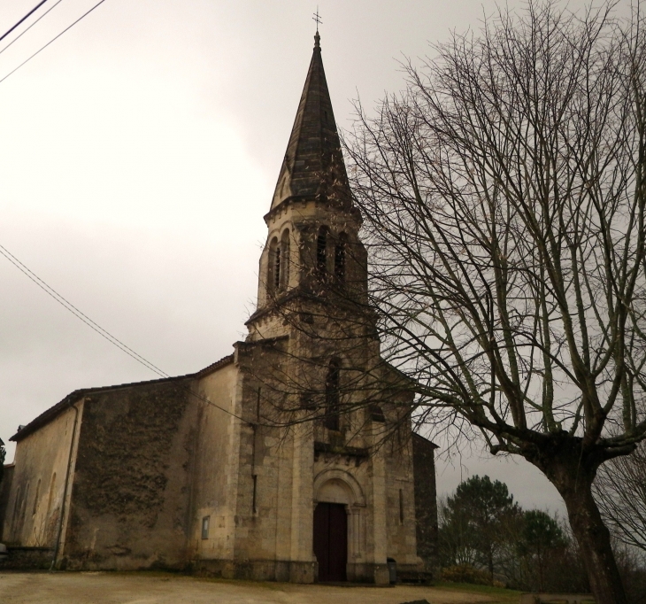 L'église Saint Martin XIXème, abside XIIème, choeur XIVème - Villenave-de-Rions