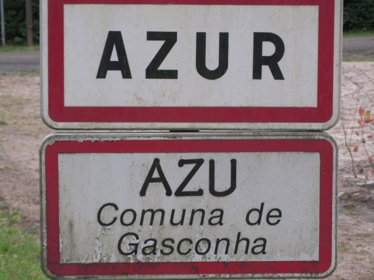 Panneau de la ville - Azur