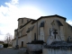 Photo précédente de Parleboscq Eglise de Saint-Cricq : son chevet à cinq pans renforcé par de contreforts à chaque angle est éclairé par des fenêtres étroites. 