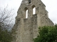 l-eglise de Verdegas.-le-clocher-mur-occidental-possede-a-sa-base-une-lourde-petite-porte-en-plein-cintre-actuellement-muree