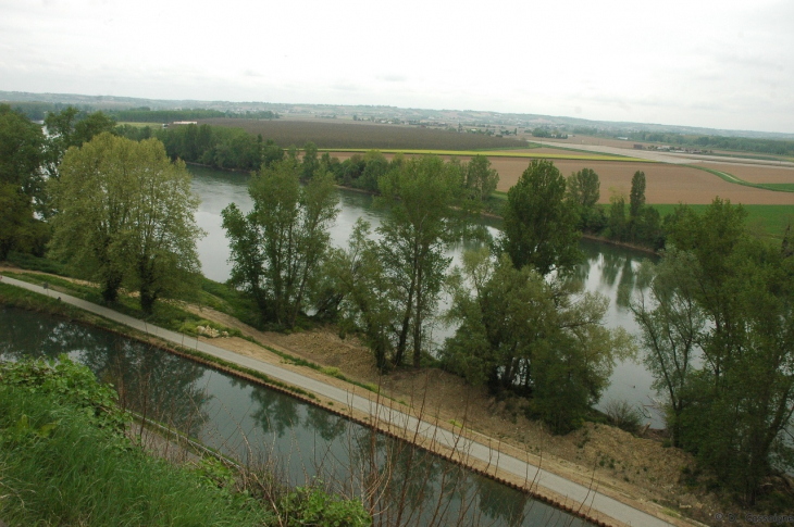 La Garonne et le canal parallèle - Meilhan-sur-Garonne