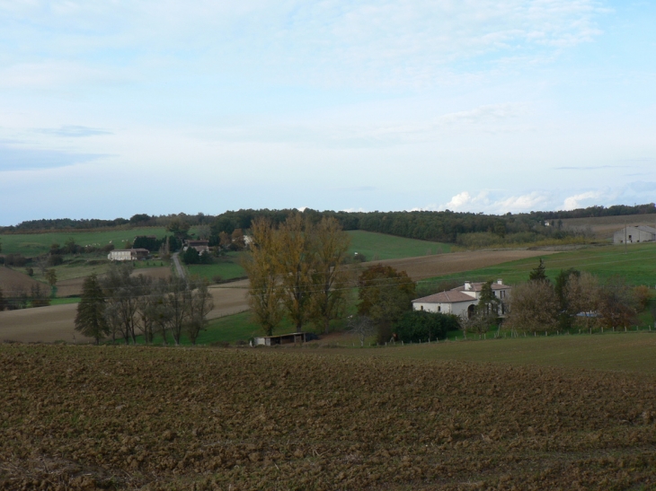 Village vu de la Garronne - Sainte-Bazeille