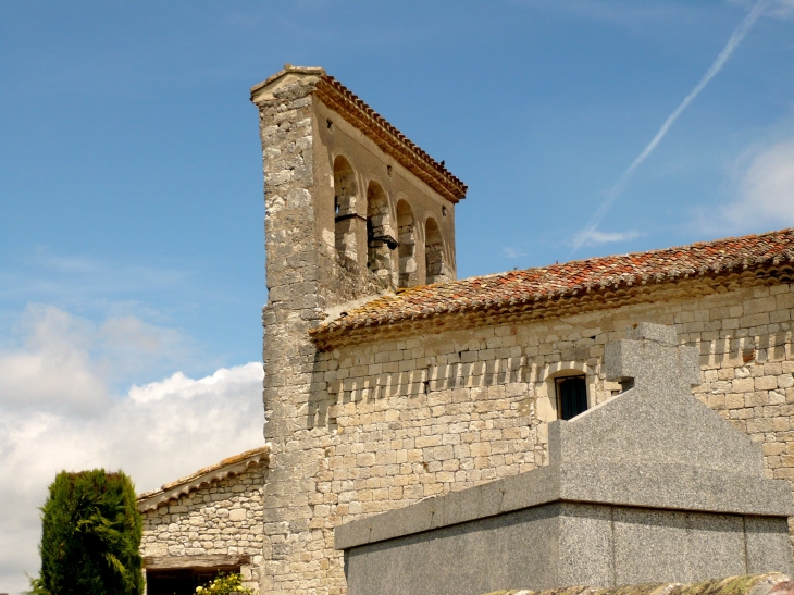 Eglise Saint-André de Carabaisse - Façade Sud et son clocher Mur - Tournon-d'Agenais
