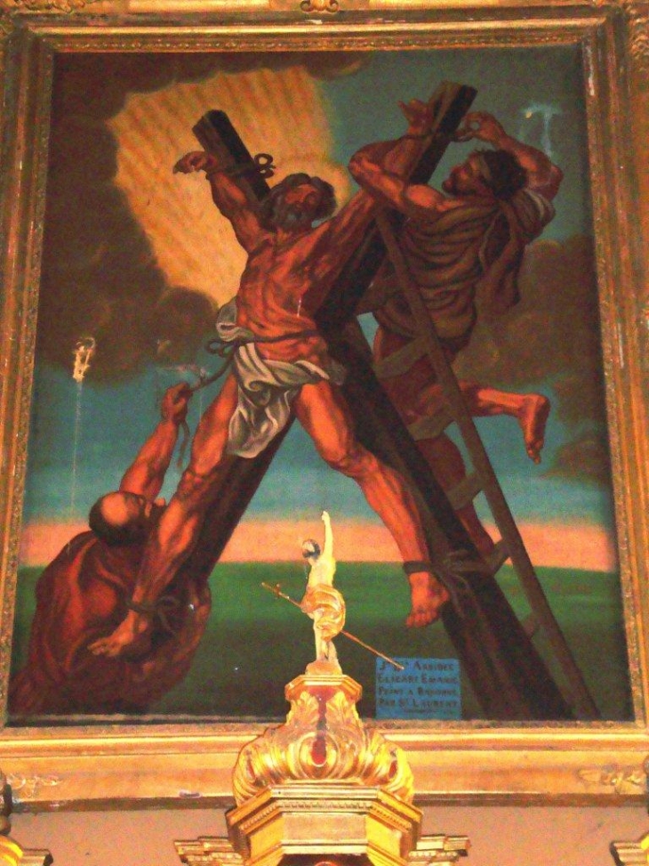 Gotein-Libarrenx (64130) à Gotein, église: tableau:crucifixion