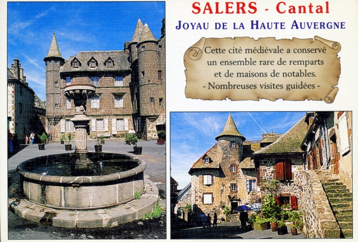 Alt. 1000m. - Le Baillage ou maison du Notaire - La Maison Bertrandy (carte postale). - Salers