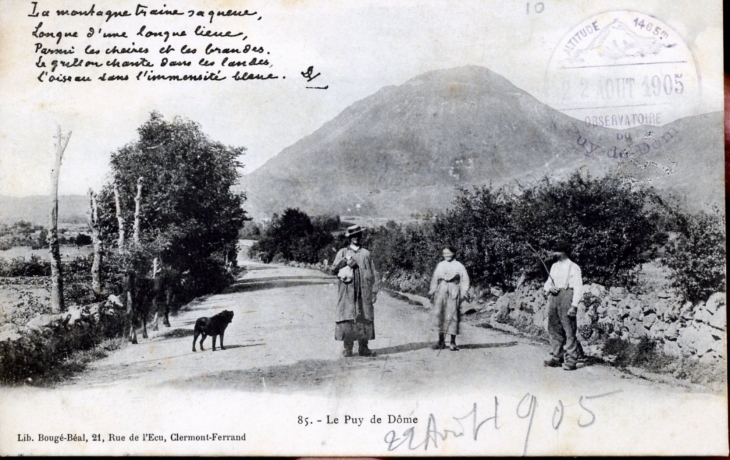 Le Puy de Dôme, vers 1905 (carte postale ancienne). - Clermont-Ferrand