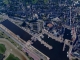 Vue aérienne port de Honfleur
