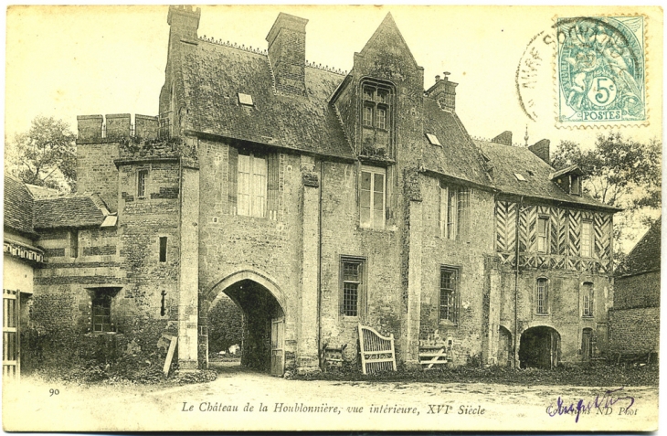 Le Château de la Houblonnière.  CPA Précurseur (avant 1900)