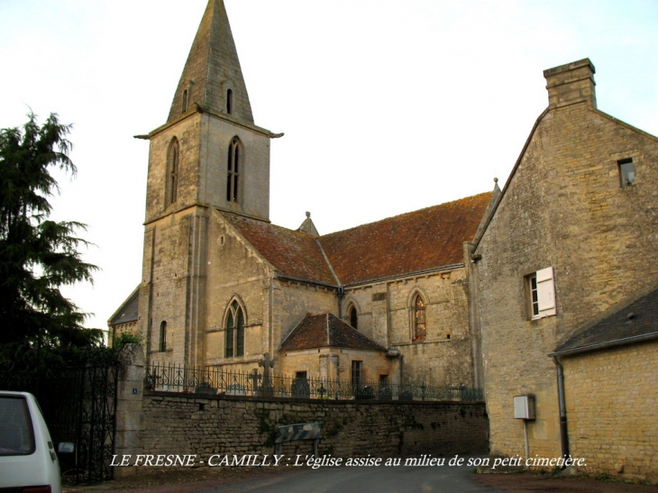 L'église et son cimetière - Le Fresne-Camilly