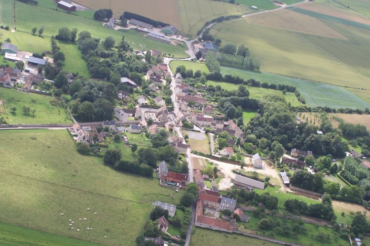 Vue aérienne du village - Plumetot