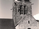 Photo noir et blanc du clocher