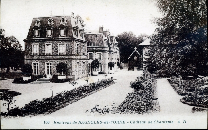 Château de Chantepie, vers 1920 (carte postale ancienne). - Bagnoles-de-l'Orne