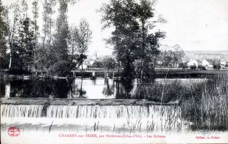 Les Ecluses , vers 1917 (carte postale ancienne). - Charrey-sur-Seine