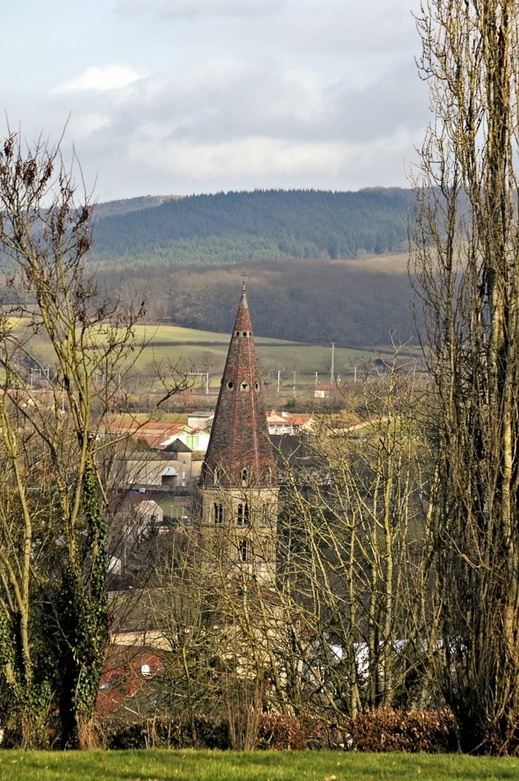 L'église Saint Marcel vue depuis le fouettin. - Cluny