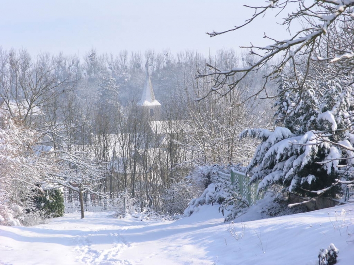 Aisy-sur-Armaçon sous la neige - Aisy-sur-Armançon