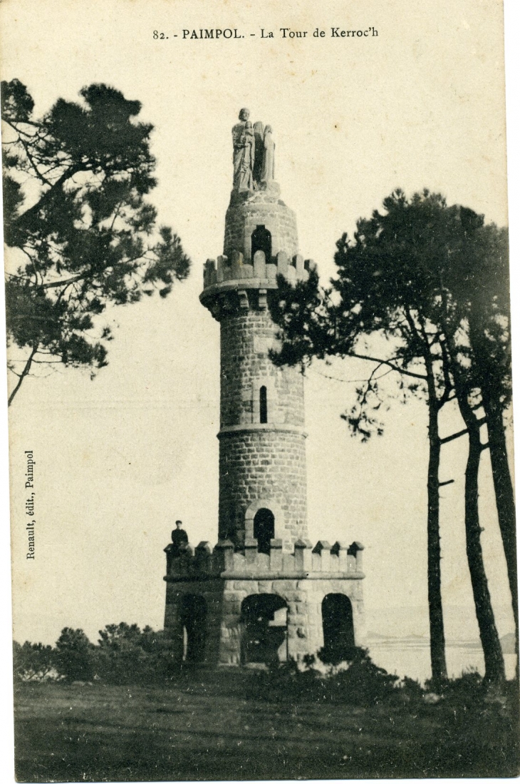 La Tour de Kerroc'h (carte postale de 1913) - Paimpol