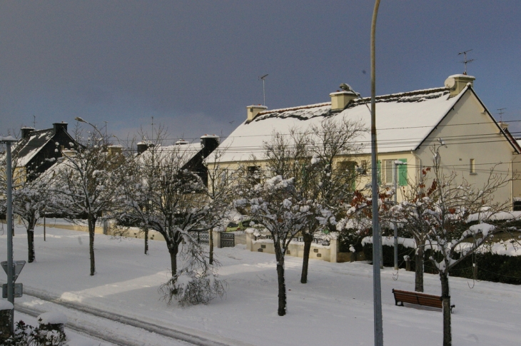 Rue du Tregor sous la neige - Ploufragan