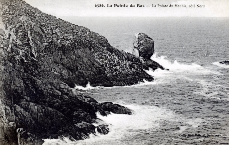 La Pointe du Raz - La pointe du Menhir, côté nord, vers 1920 'carte postale ancienne). - Plogoff