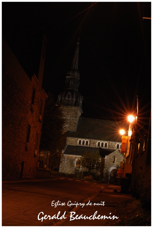 Eglise de Guipry de nuit