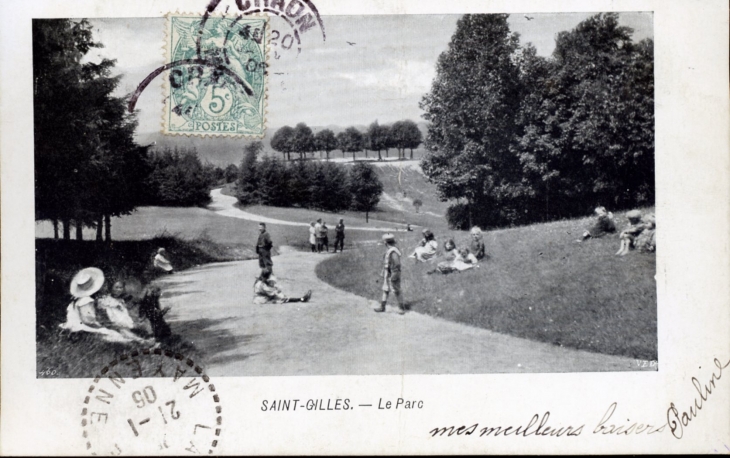 Le Parc, vers 1905 (carte postale ancienne). - Saint-Gilles