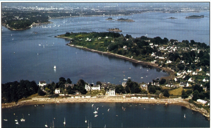 La pointe du Trec'h et la plage  (carte postale de 1992) - Île-aux-Moines