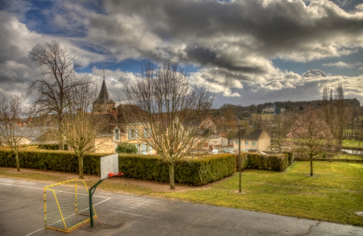 Vue d'ensemble depuis les coteaux - Abilly