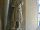 Eglise saint Aignan : la statue de Saint Aignan, en calcaire, daterait du XVIIIe siècle.