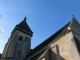 Eglise Saint Marcel : la tour clocher massive qui autrefois servait de donjon.