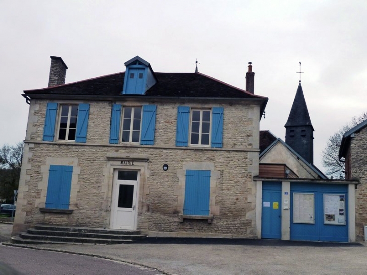 La mairie et l'église - Bossancourt