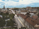Panorama du centre ville de Romilly sur seine, la rue du Château, l'Hôtel de Ville et la Place des Martyrs de la Résistance.
