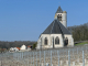 l'église vue des vignes
