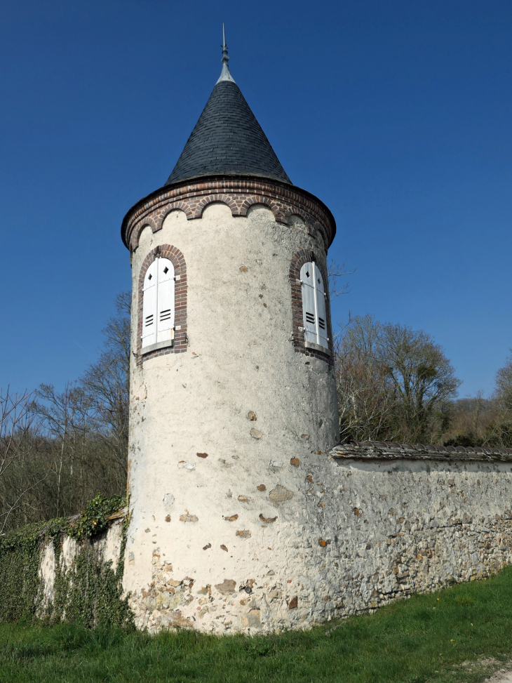 Tourelle sur le mur du château - Montgenost