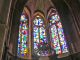 la cathédrale : vitraux d'Imi Knoebel dans la chapelle du Sacré Coeur