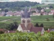 vue sur le village derrière l'église de Ville Dommange