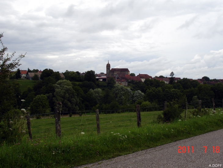 Vue du village en arrivant de Preigney - Montigny-lès-Cherlieu