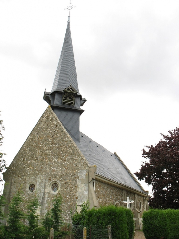 Façade ouest de l'église Notre-Dame de Fatima - Berville-la-Campagne