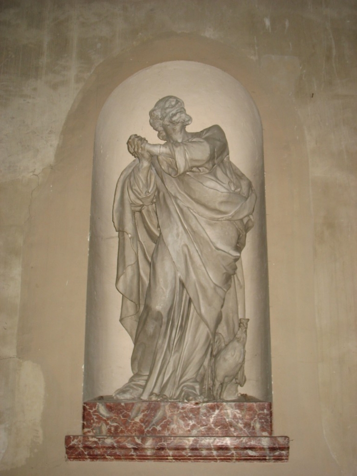 Statue de Saint Pierre (coq du reniement) XVIe - Breteuil