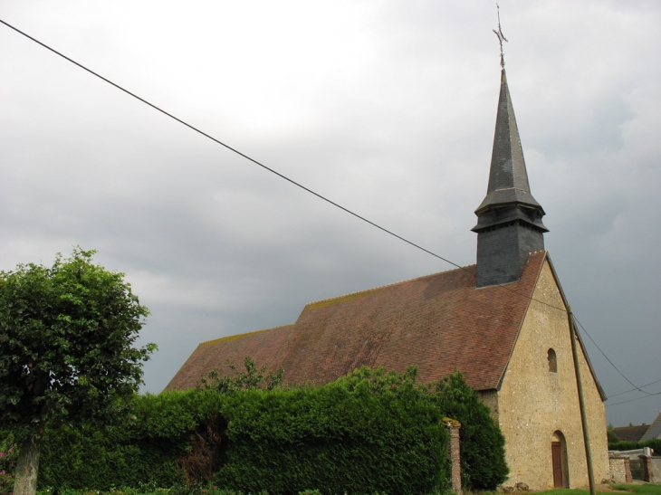 Façade et clocher de Saint-Martin de Boissy - Buis-sur-Damville