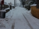 Rue principale sous la neige