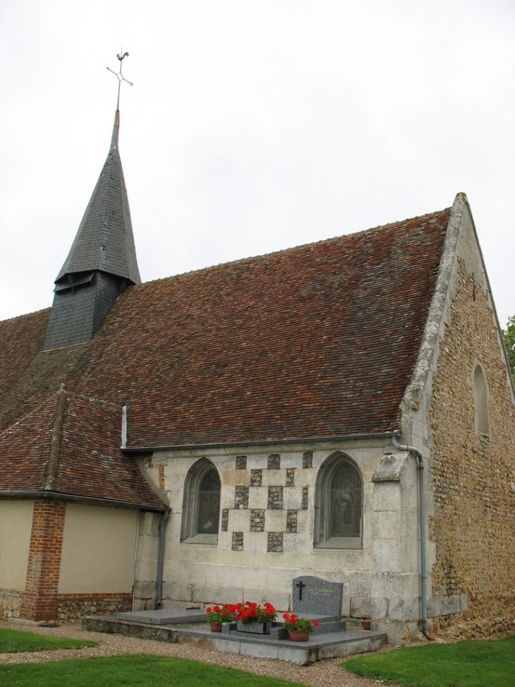 Vue de l'église depuis le cimetière - Champ-Dolent