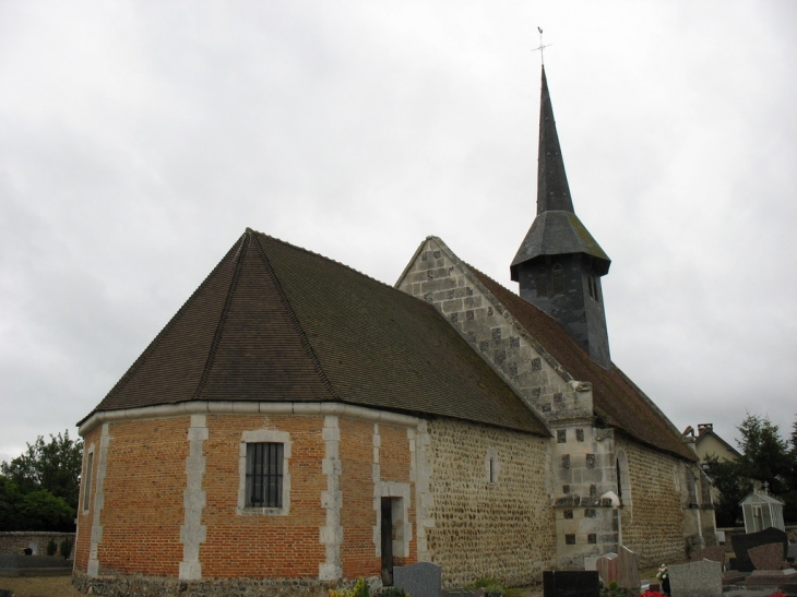 Vue du Chevet de l'église Saint-Aignan - La Houssaye