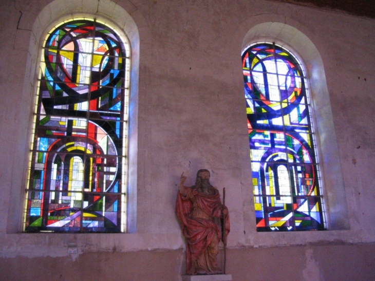 Vitraux église St André - Le Bec-Hellouin