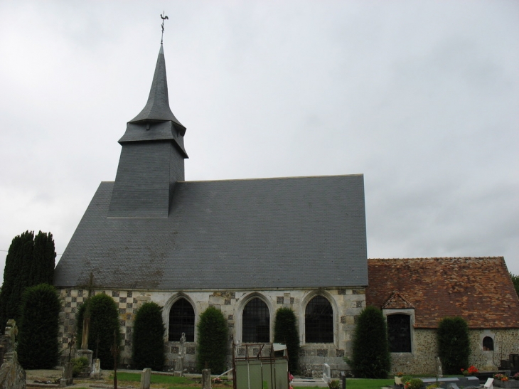 Eglise Saint-Aubin vue du Cimetière - Saint-Aubin-des-Hayes